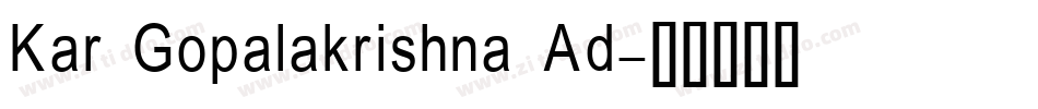 Kar Gopalakrishna Ad字体转换